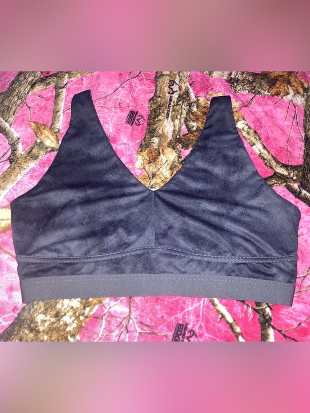 Fabletics Black Women's V-Neck Seamless Bralette XL